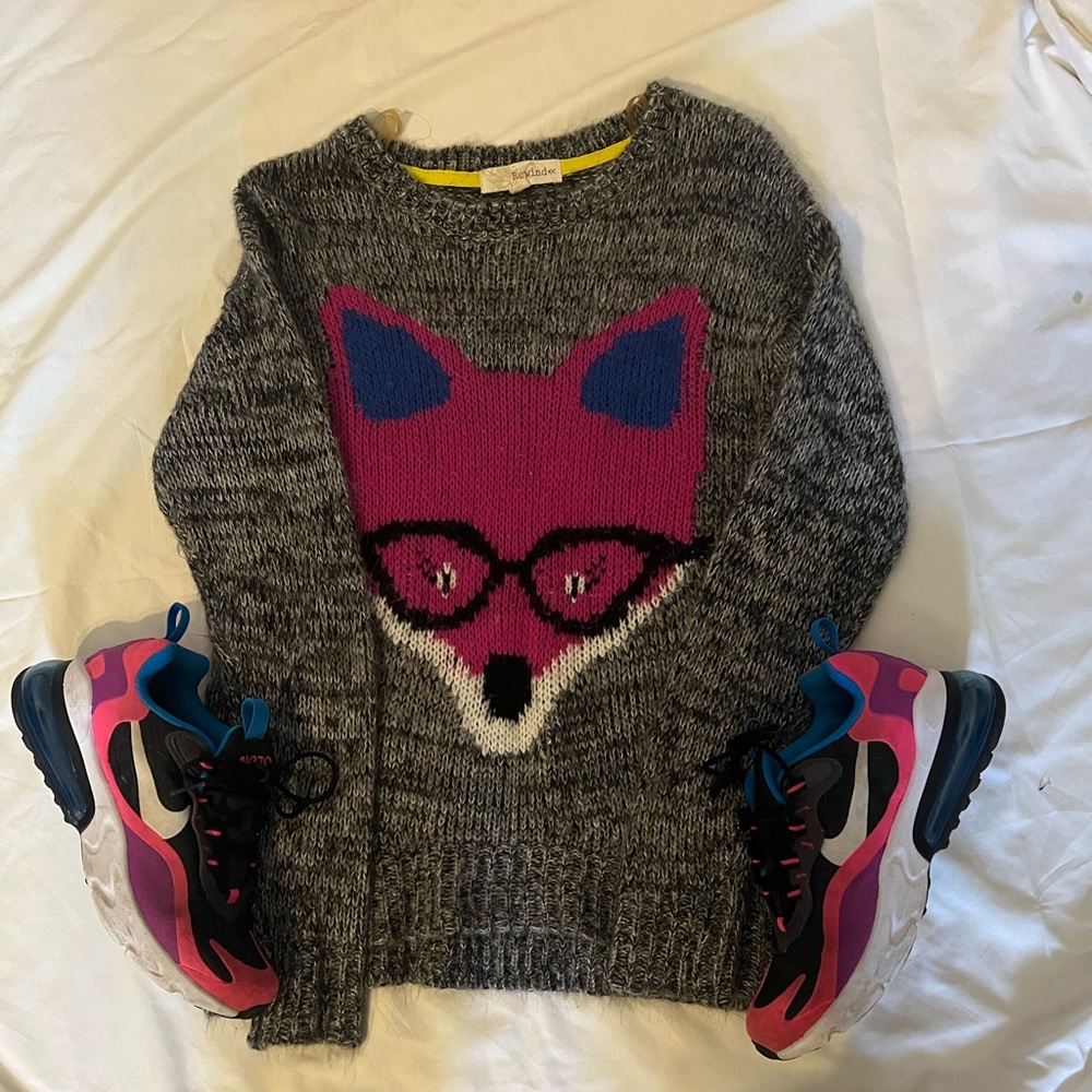 Gray Fox Knit Sweater